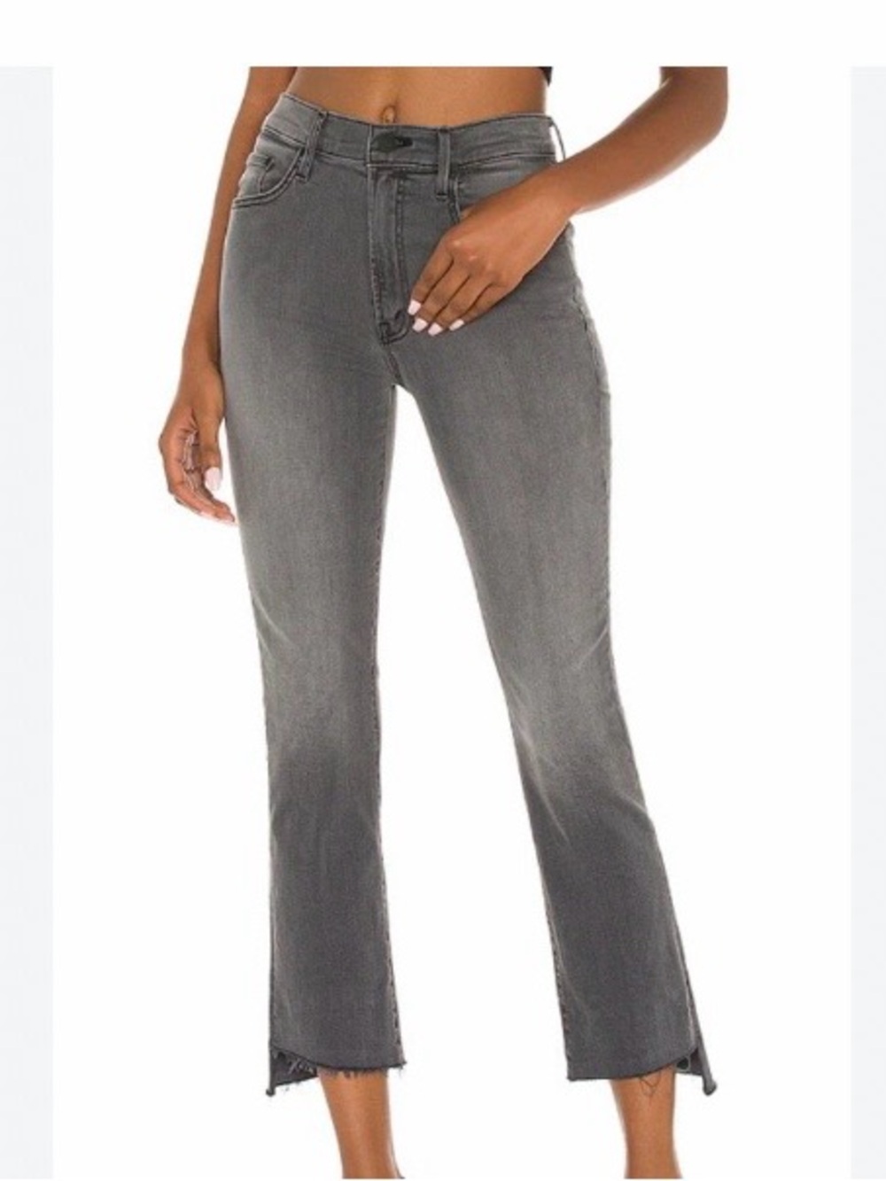 mother denim the insider crop step fray in dancing in the moonlight